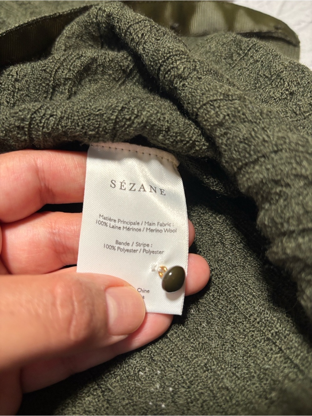 La Maille Sézane Olive Green Knit Sweater - Picture 9 of 13